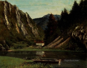 Les Doubs A La Maison Monsieur paisaje Gustave Courbet Pinturas al óleo